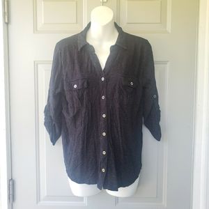 Liz Claiborne Polkadot Button Up Shirt